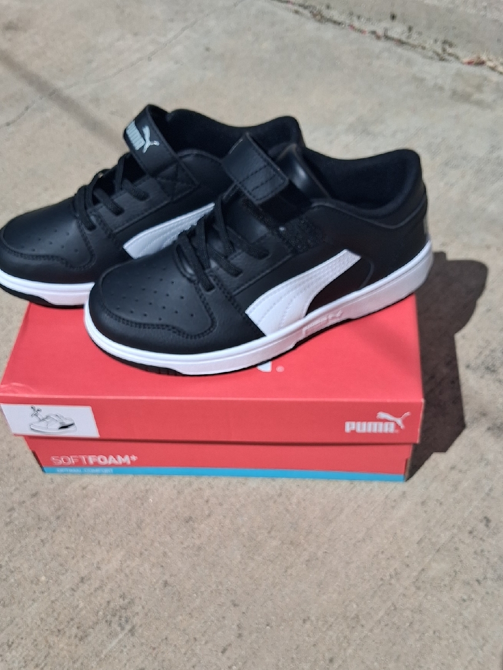 Puma Rebound Layup Low Sneakers Shoes Boys Size 3C
